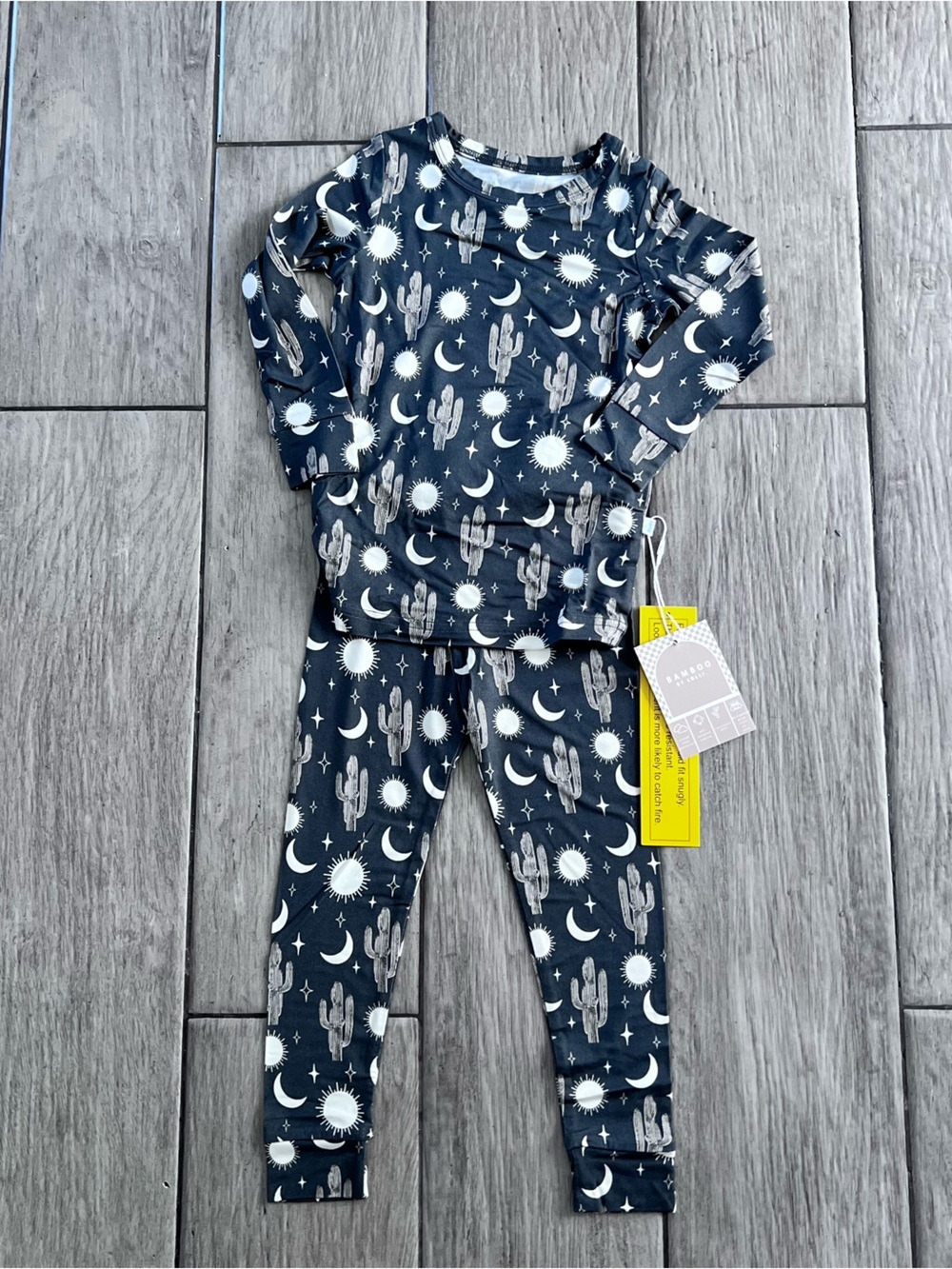 Lolli Co Arizona Desert Two Piece Bamboo Pajama Set 18-24 Months NWT Black
